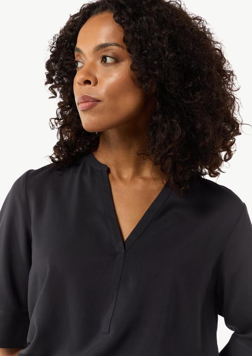 Image du produit Comma Bluse Twill-Bluse im Relaxed Fit mit Tunika-Ausschnitt (36)