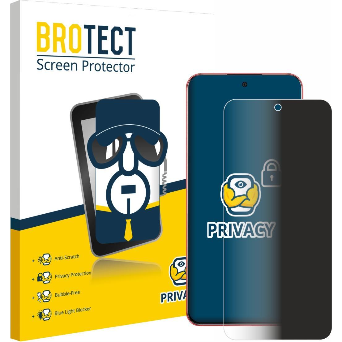 BROTECT Sichtschutzfolie Anti-Spy Privacy Folie Blaulicht-Schutz (1 Stück, Oppo A5 Pro), Smartphone Schutzfolie, Blau