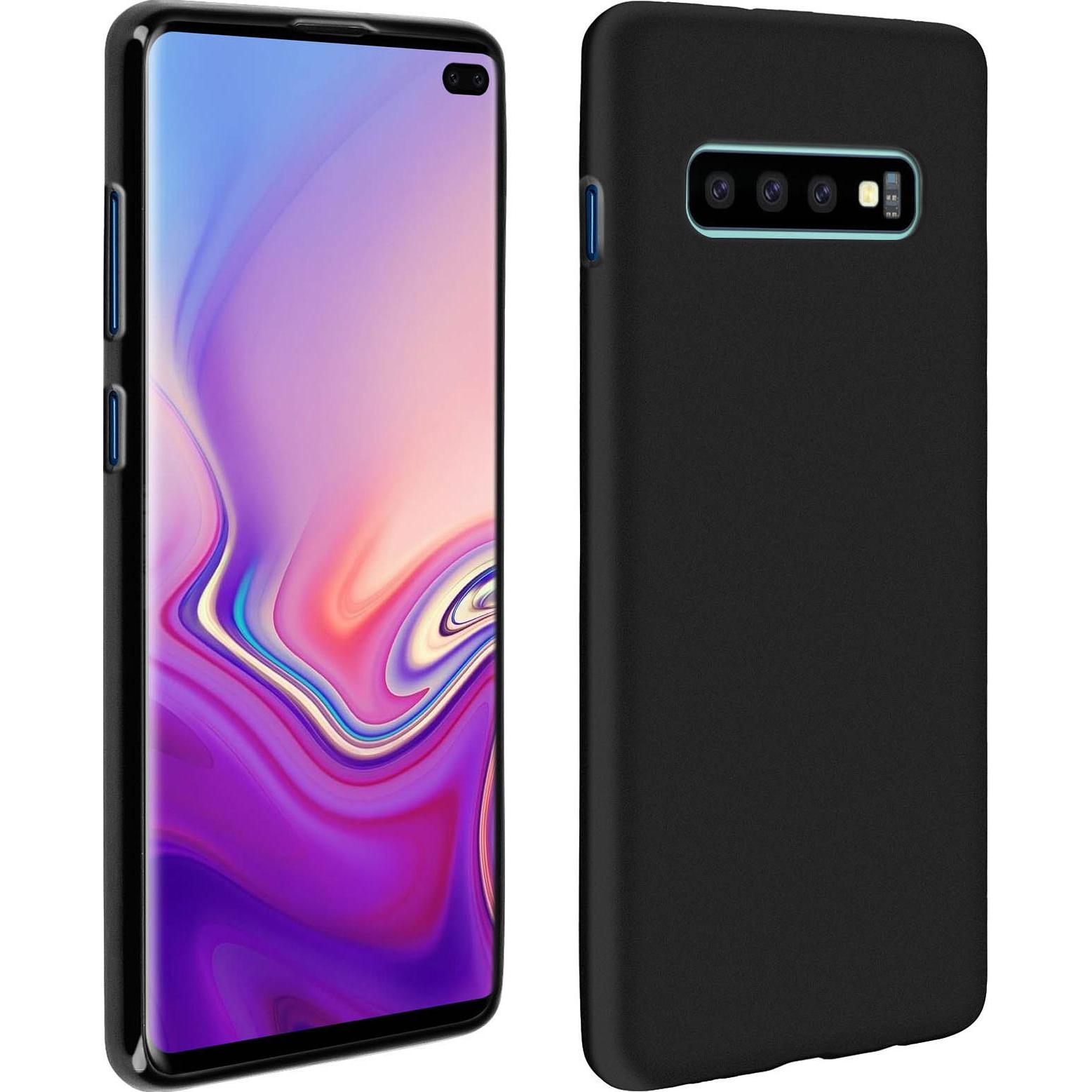 Avizar Gelhülle Series (Samsung Galaxy S10+), Smartphone Hülle, Schwarz