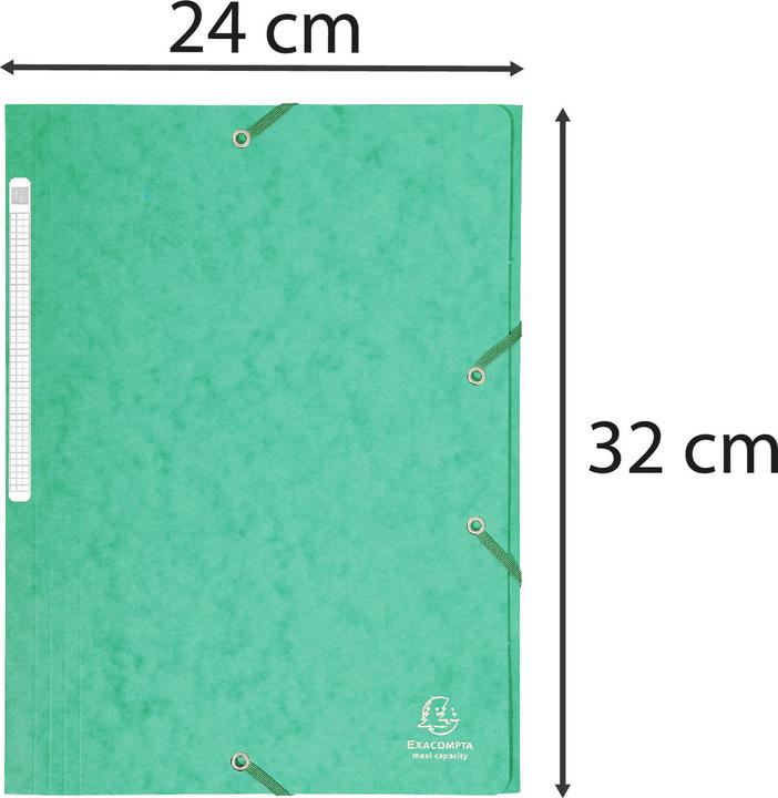 Image du produit Exacompta Chemise à élastique Presspan fermeture élastique vert (A4, 1x)