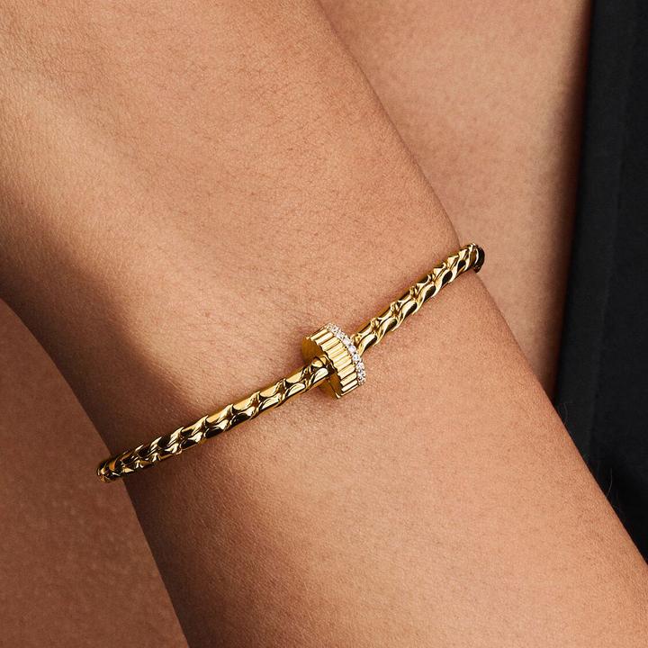 Produktbild Pandora Gerippter Clip-Charm (585er Gelbgold)