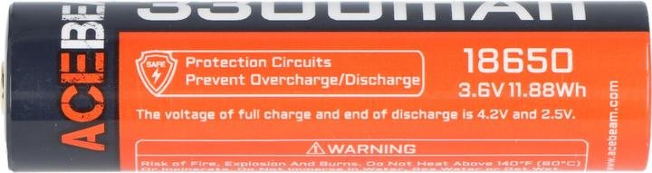 Produktbild AceBeam 18650 Li-Ion Akku 3.100mAh, 25A, mit Schutzschaltung, 69,70mm x 18,40mm (1 Stk., 18650, 3300 mAh)