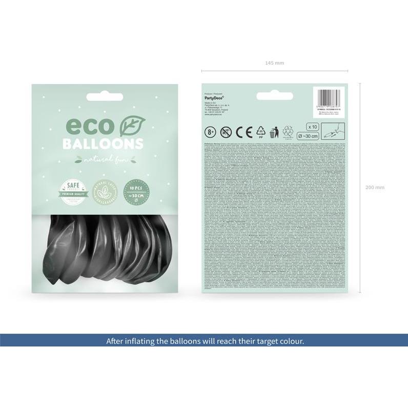Thumbnail - Partydeco Eco Ballons Schwarz metallic