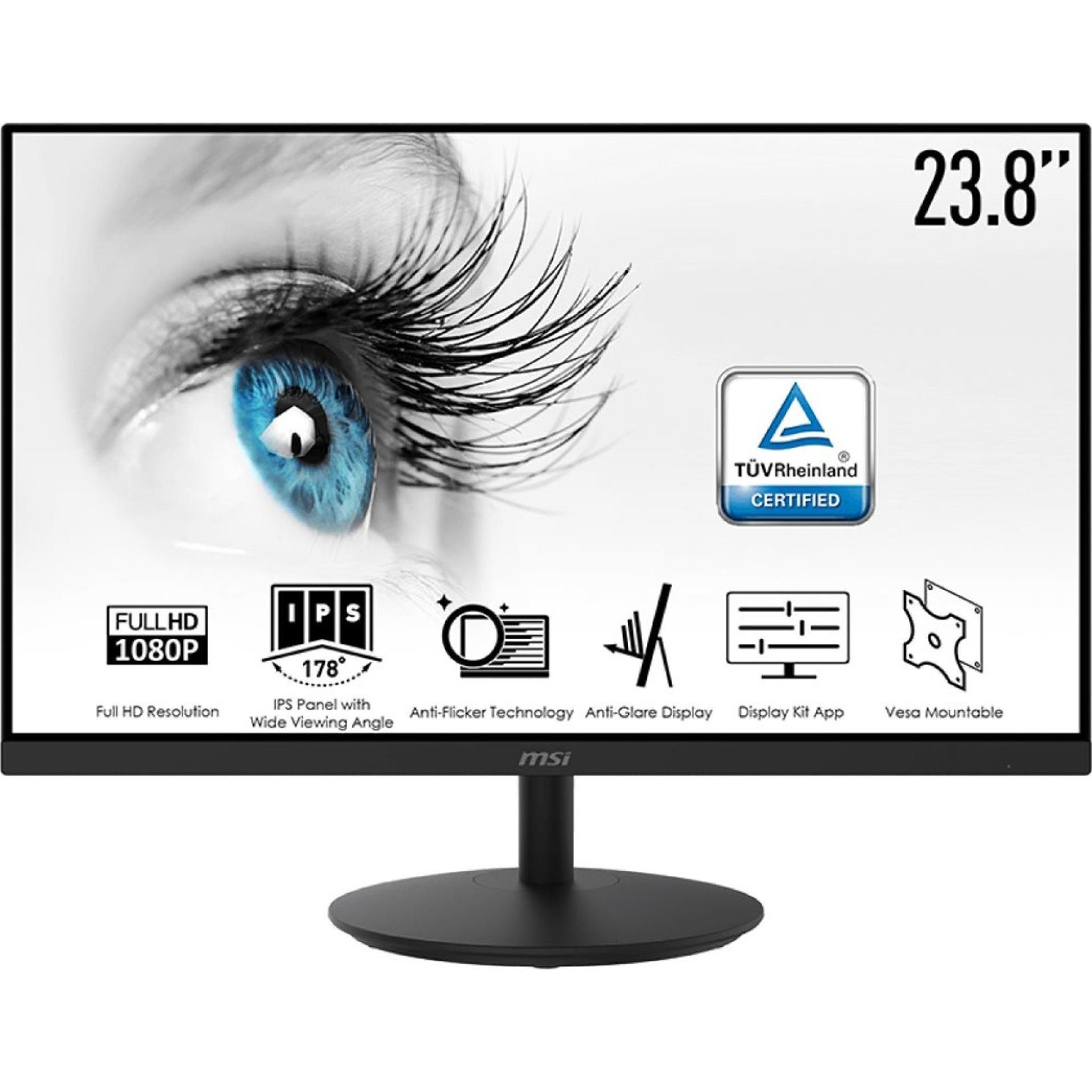 MSI Pro MP242ADE (1920 x 1080 Pixel, 24"), Monitor, Schwarz