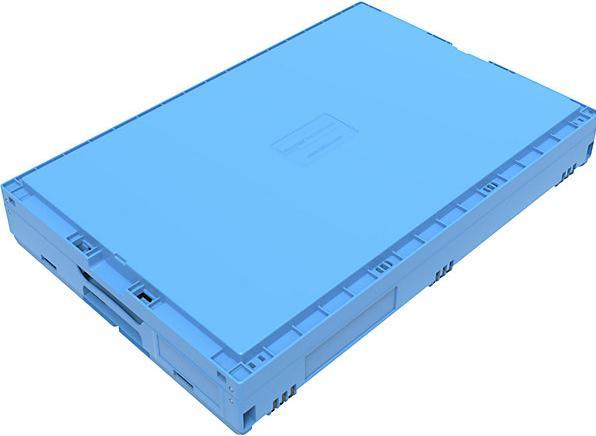 Produktbild Walther Faltbox aus PP, I 44 l, mit anscharniertem Deckel, blau, stapelbar (40 cm, 44 l, 1x)