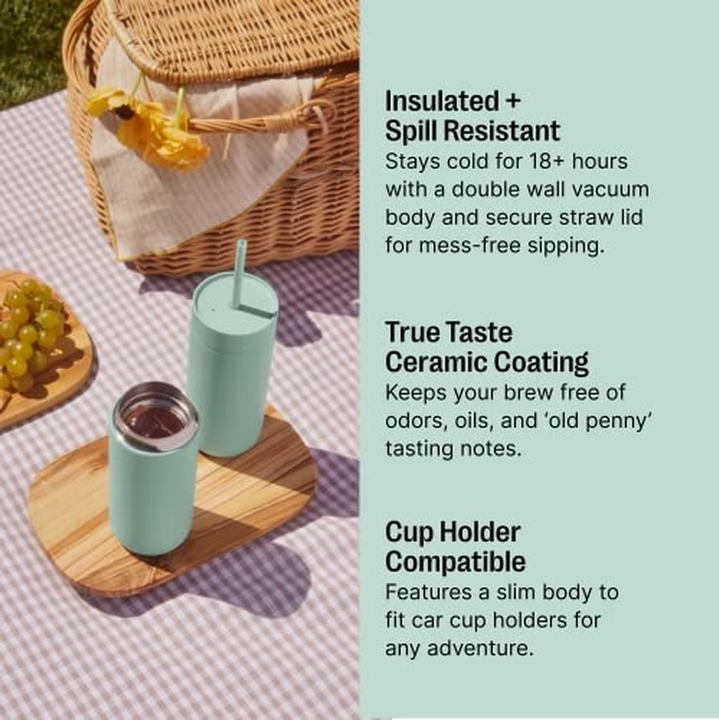 Immagine prodotto Fellow Carter Cold Tumbler - Mint Chip - Tazza isolata da 473 ml (0.47 l)