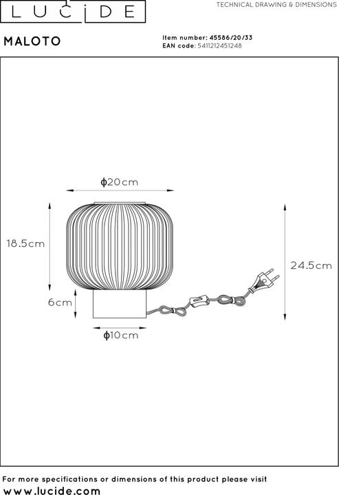 Image du produit Lucide Maloto (E27)