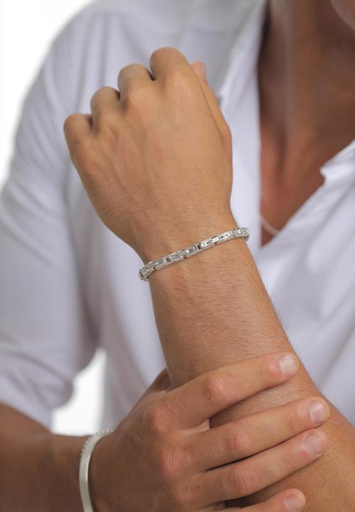 Immagine prodotto Kuzzoi Bracciale di base, attorcigliato (23 cm, Argento 925)