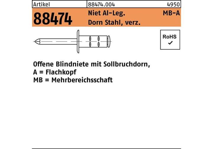 Image du produit Gesipa Rivets aveugles alu/acier 3,2x9,5 mm PolyGrip Pack de 1000 pièces