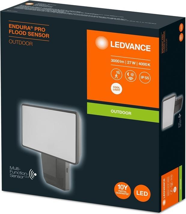 Produktbild Osram ENDURA® PRO FLOOD SENSOR 27W 4000K IP55 Dark Gray (3000 lm, IP55)