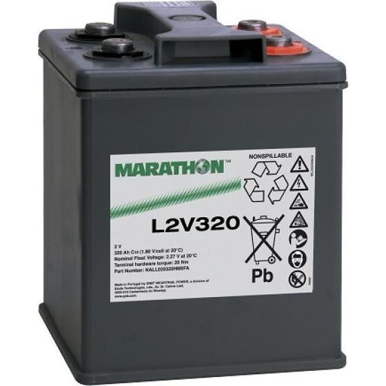 Thumbnail - Exide, Versorgungsbatterie, Marathon L2V320 Blei Akku mit M8 Schraubanschluss 2V, 320000mAh (2 V, 320 Ah)