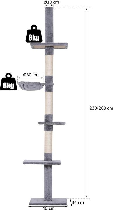 Actual product image Jamb Scratching post (Grey)