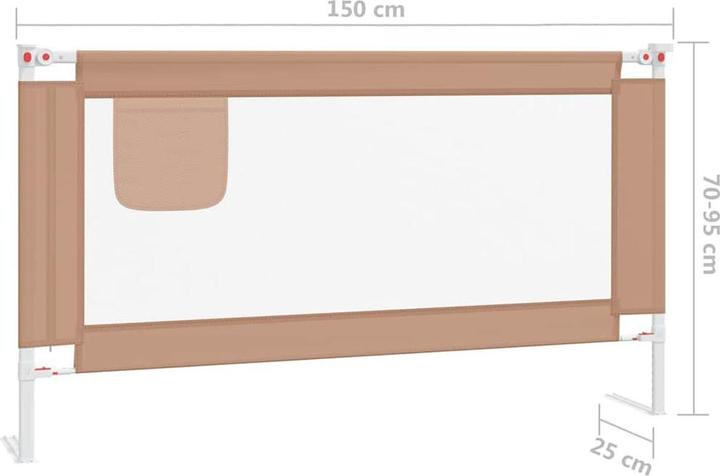 Produktbild vidaXL Bettgitter (150 x 25 x 95 cm)