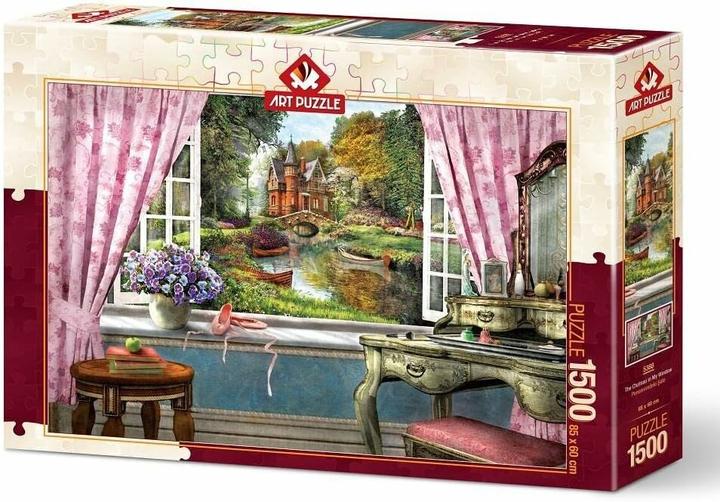Produktbild Art Puzzle Artpuzzle Puzzle 1500 Ein Fenster mit Blick auf ein wunderschönes Häuschen (1500 Teile)