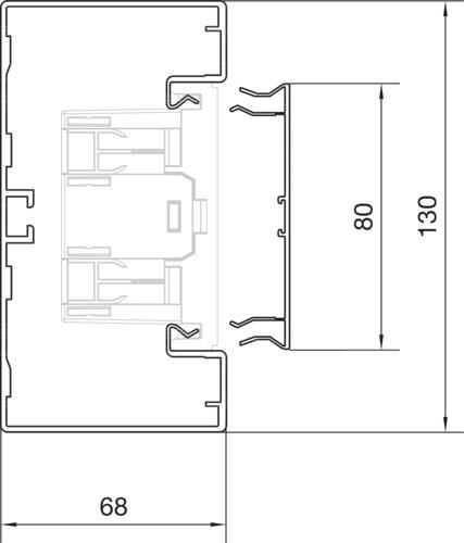 Actual product image Tehalit Parapet trunking base BRA651301 vws (200 cm)