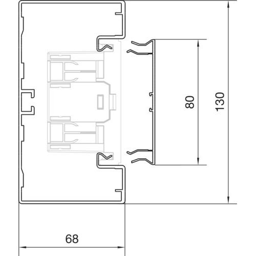 Thumbnail - Tehalit, Leitungsführung, Brüstungskanal-Unterteil BRA651301 vws (200 cm)