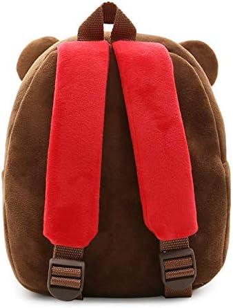 Immagine prodotto Only-Bags.Store Zaino in poliestere per la scuola, zaino in peluche con animali simpatici, borsa piccola per le