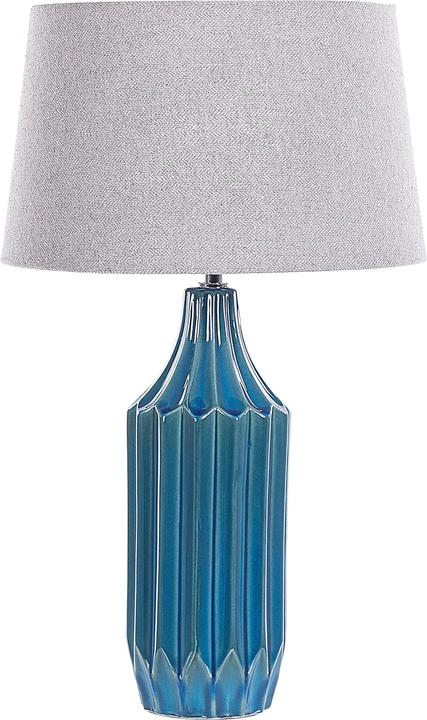 Image du produit Beliani Lampe de table bleue 56 cm en forme de tambour ABAVA