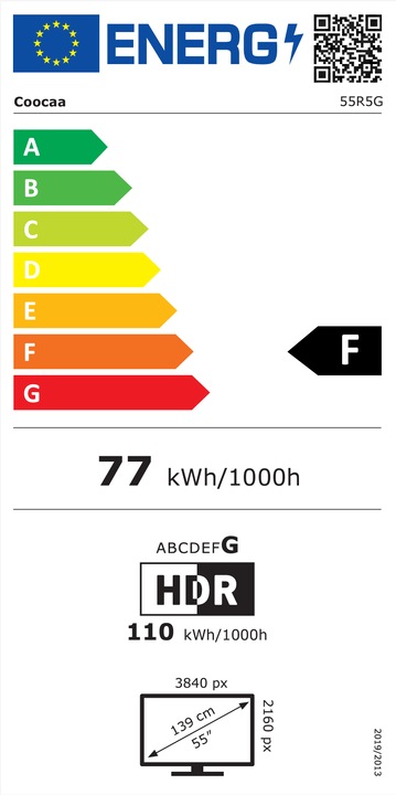 Energie-Label Coocaa 55R5G (55", LED)