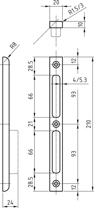 Produktbild Glutz Kappenschliessbleche B-1130 (Schliessblech)