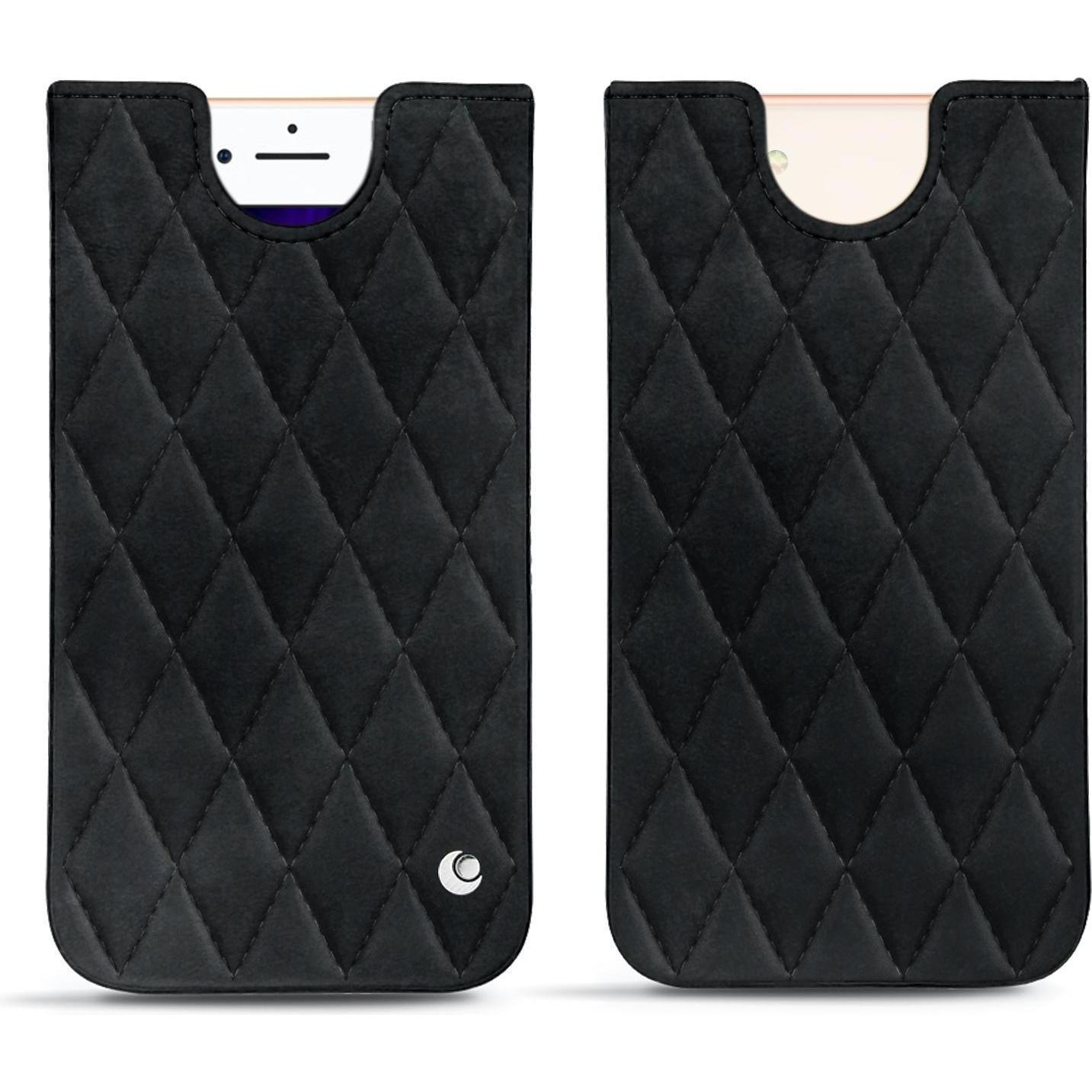 Noreve Lederschutzhülle (Apple iPhone 8), Smartphone Hülle, Schwarz