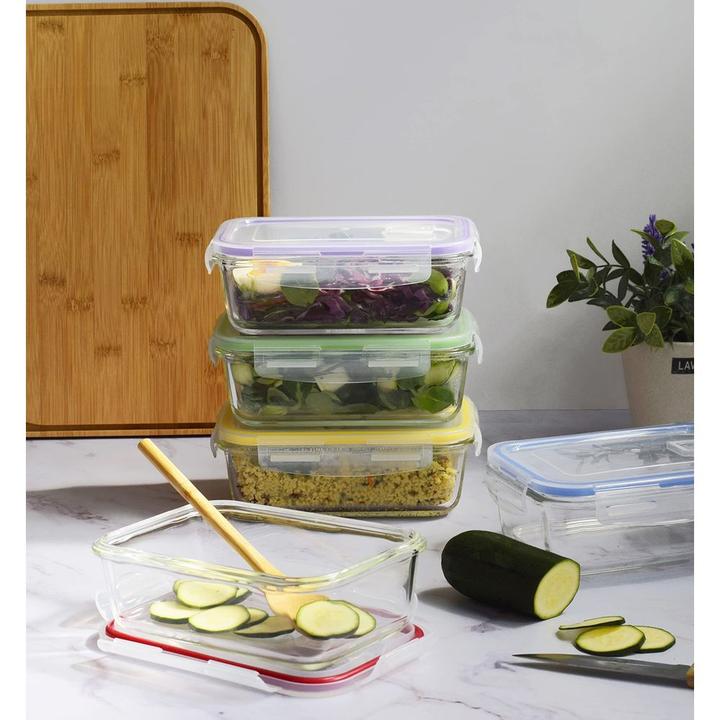 Actual product image Pebbly Set of 5 storage jar w. plastic lid, 850 ml (0.85 l)