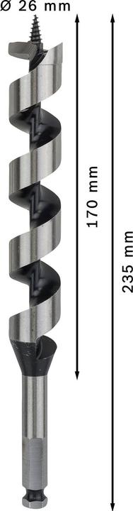 Produktbild Bosch Professional Zubehör PRO Wood Holzschlangenbohrer, 26 x 170 x 235 mm (11.1 mm)