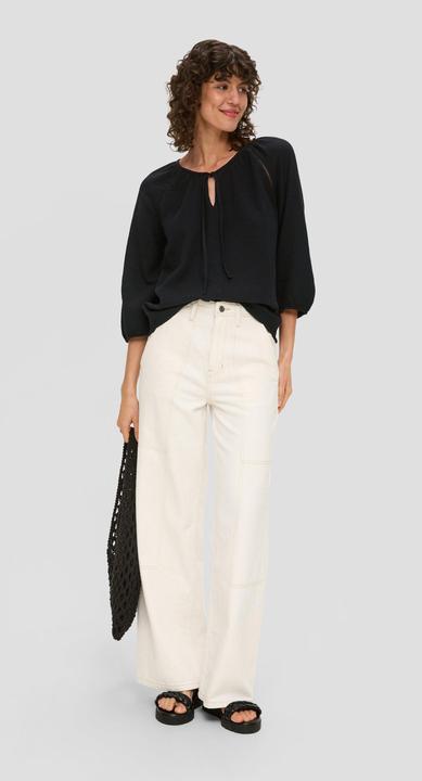 Immagine prodotto s.Oliver Bluse Blusenshirt aus Baumwolle mit elastischen Bündchen