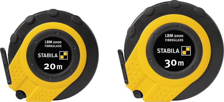 Actual product image Stabila Capsule tape measure LBM 2000 FIBREGLASS, glass fibre tape, metric scale (Metric)