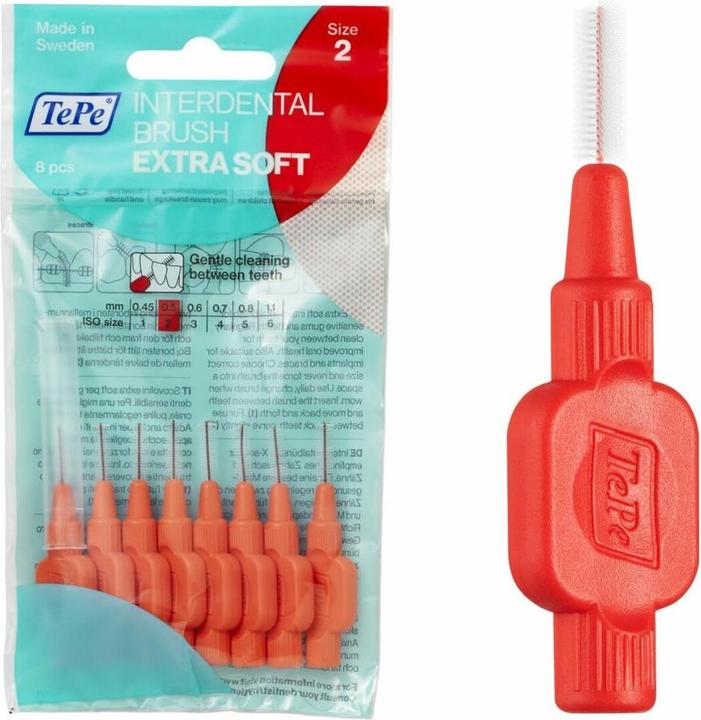 TePe Interdental brushes Extra Soft ISO 2 (8 x, 0.50 mm)