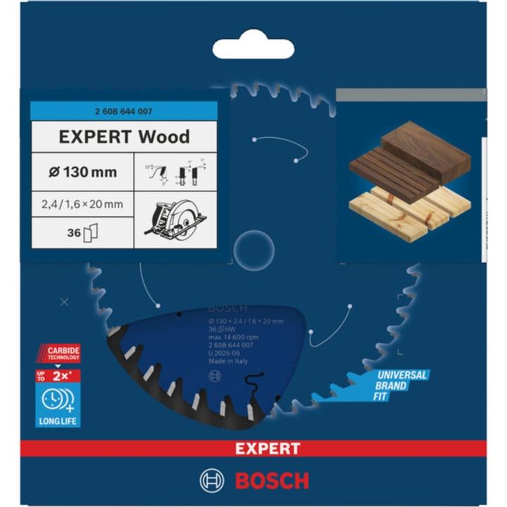 Produktbild Bosch Professional Zubehör Kreissägeblatt Expert for Wood, 130 x 20 x 2,4 mm, 36