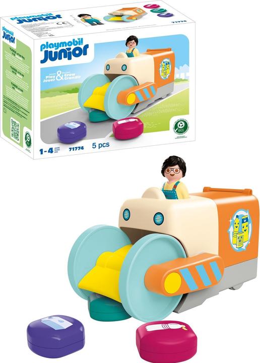 Produktbild Playmobil JUNIOR: Spassiges Müllsammelfahrzeug (71774, Playmobil Junior)