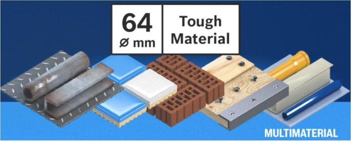 Produktbild Bosch Professional Zubehör EXPERT Tough Material Lochsäge, 64 x 60 mm (64 mm)