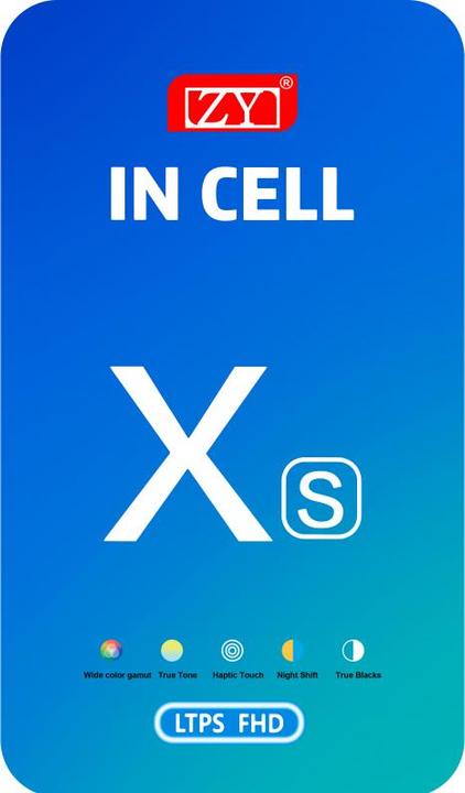 Image du produit Zy Display Unit für iPhone XS, In-Cell Version, Schwarz (Écran, Apple iPhone XS)