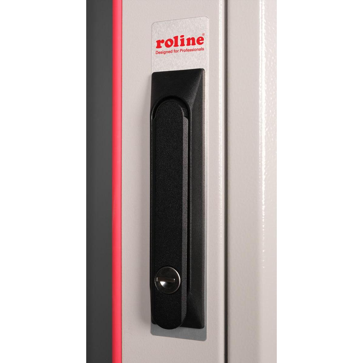 Thumbnail - Roline 19-Zoll Netzwerkschrank Pro 26 HE (26 HE, 19 Zoll Rack), Serverschrank, Grau