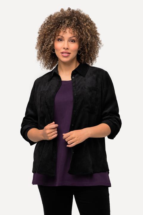 Immagine prodotto Ulla Popken Camicia in velluto a costine con collo da camicia e maniche lunghe (50, 52)