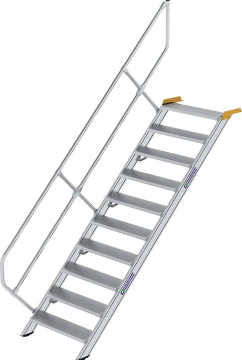 Produktbild Munk Treppe 45° Stufenbreite 800 mm 10 Stufen Aluminium geriffelt (Trittleiter, 234.10 cm)