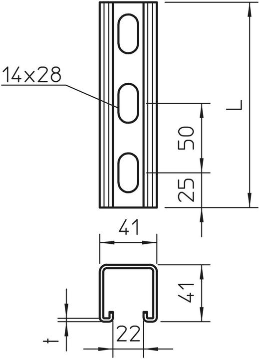 Actual product image OBO Bettermann Profile rail