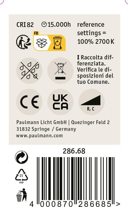 Produktbild Paulmann Tropfen (E27, 4.80 W, 360 lm, 1 x, G)