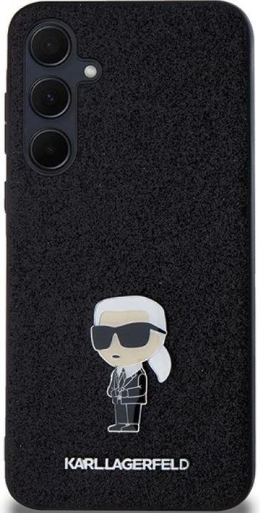Produktbild Karl Lagerfeld KLHCSA35GKNPSK A35 A356 czarny/black hardcase Fixed Glitter Ikonik Logo Metal Pin (Samsung Galaxy A35)