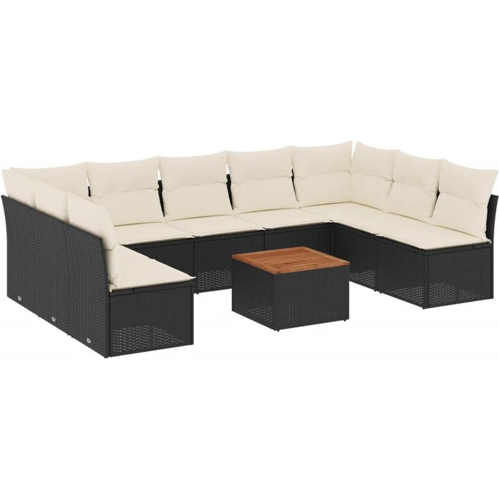 VidaXL, Gartenlounge, 10-tlg. Garten-Lounge-Set mit Kissen