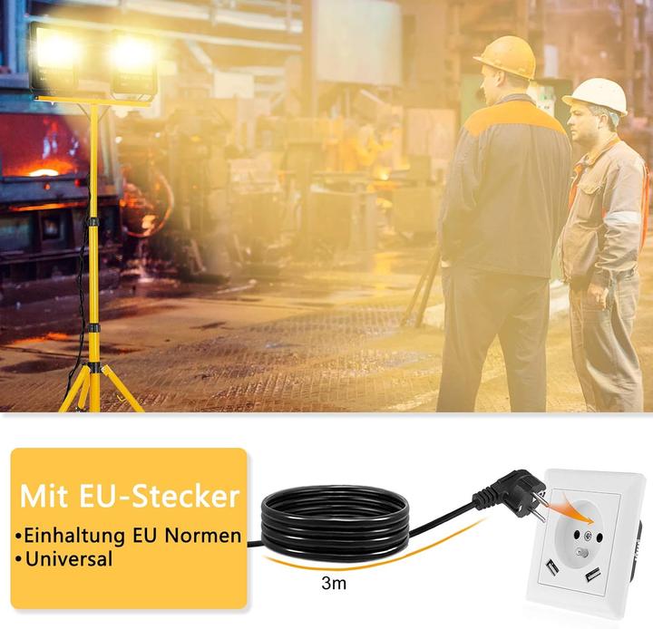 Actual product image Froadp LED-Baustrahler mit Stativ (100 lm)