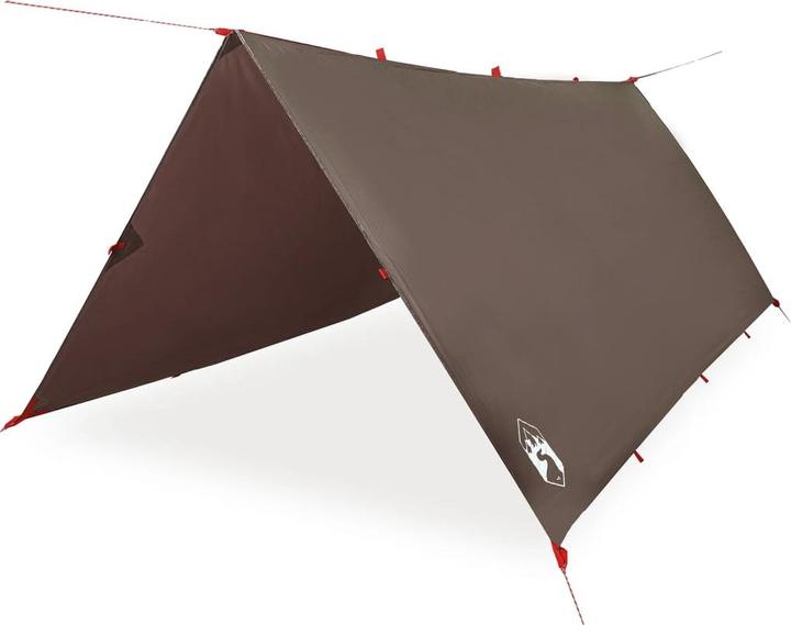 VidaXL Tarp Sonnensegel Hängematte Zeltplane Braun 406x306cm Wasserdicht (Tarp, 1.15 kg)