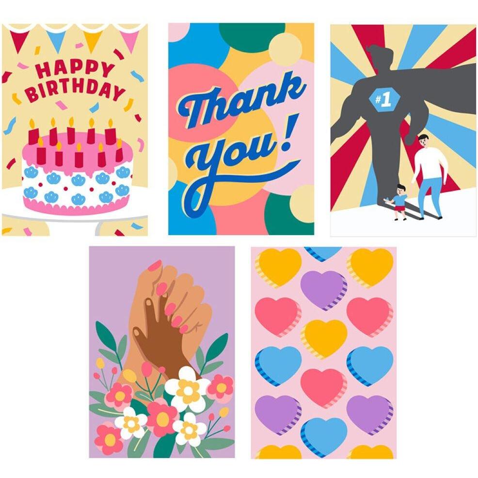 Kikkerland Paint By Numbers Cards (CR20)