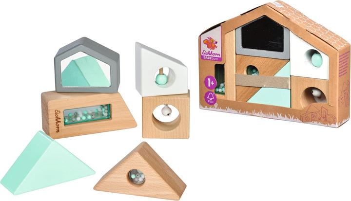 Actual product image Eichhorn Baby Pure Houten Bouwblokken met Geluid