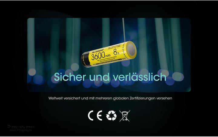 Produktbild Nitecore Li-Ion Akku 18650 - 3600mAh - NL1836HP