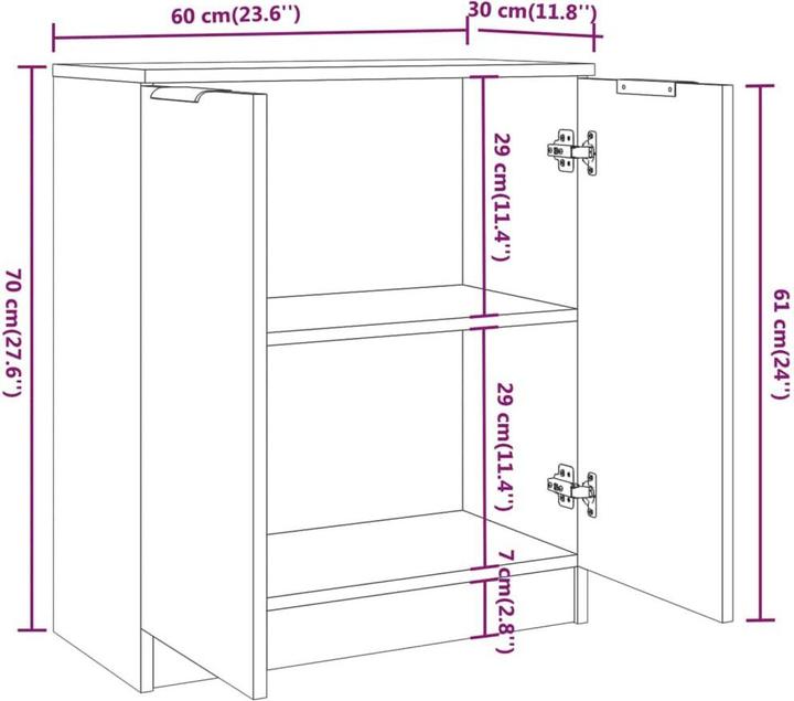 Produktbild VidaXL Bernardo (60 x 30 x 70 cm)