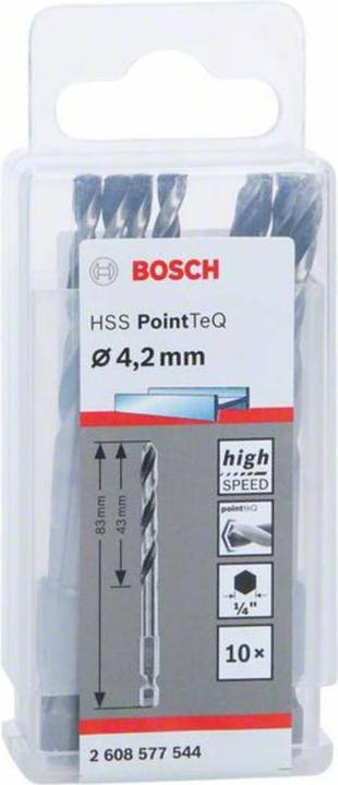 Actual product image Bosch Professional Zubehör HSS PointTeQ hexagonal drill bit 4.2 mm, 10 pcs. (4.2 mm)