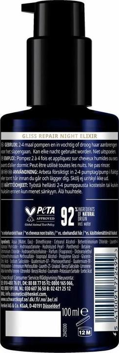 Immagine prodotto Gliss Kur Gliss/ Ultimate Repair Night Elixir