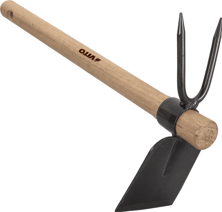 Actual product image VITO 2-Prong Double Hoe With Handle